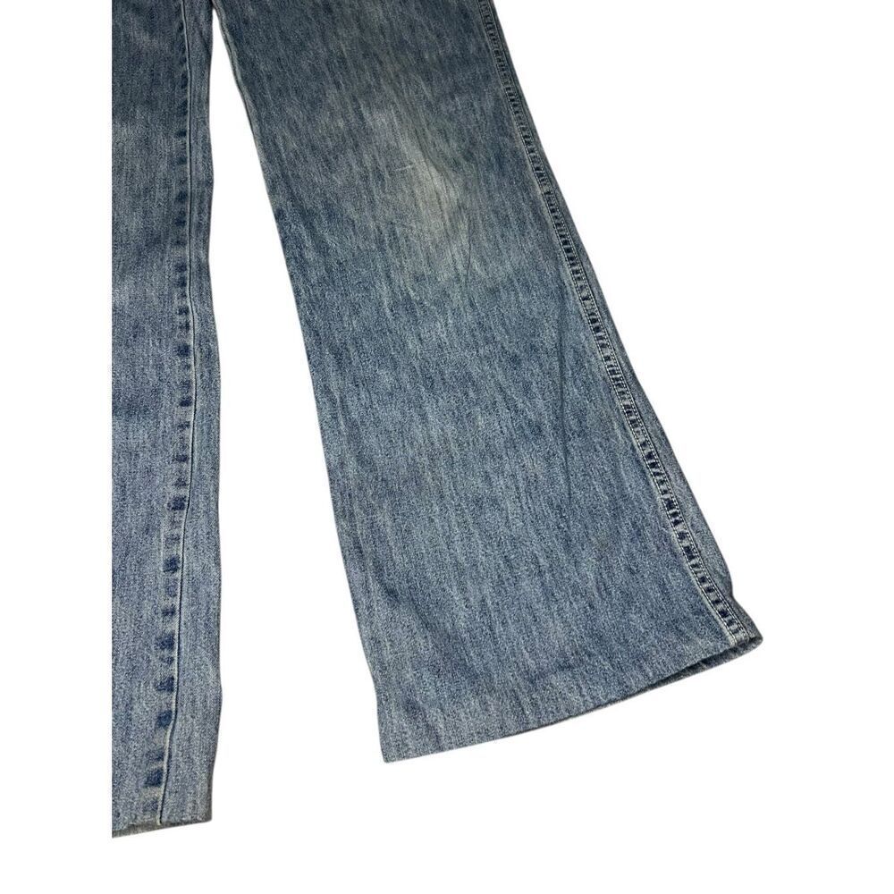 Vintage lei Juniors 7 Lace Up Flare Low Rise Jeans Light Wash Denim Y2K - Picture 3 of 7